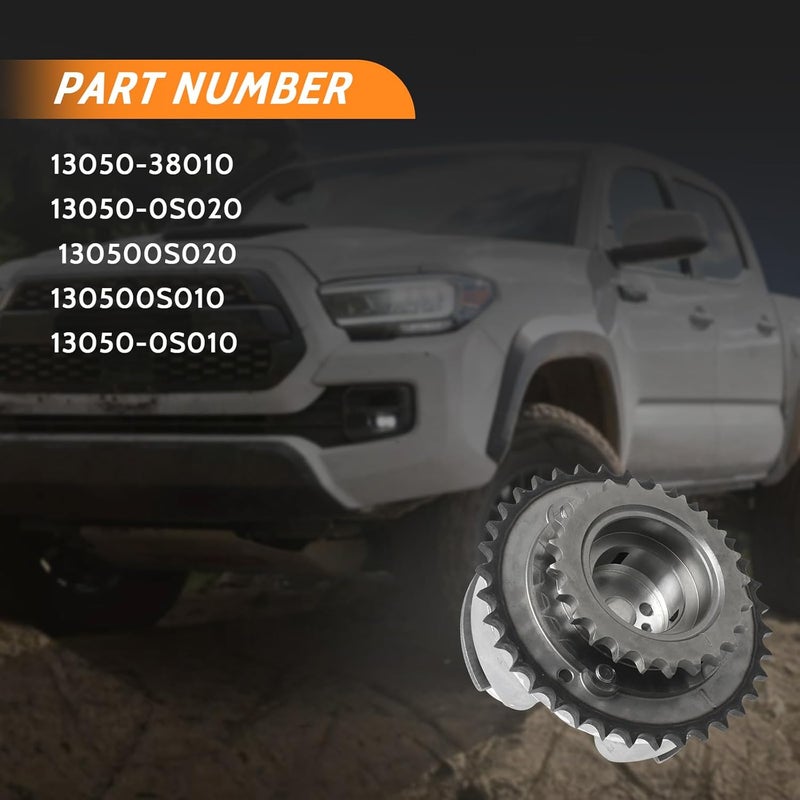 cycwer Engine Camshaft Timing Gear 13050-38010 for Land Cruiser Tundra GX460 LX570 5.7L 4.6L Replaces 13050-0S020 130500S020 130500S010 13050-0S010 - Image 3
